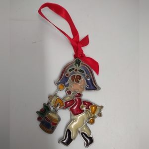 KURT S ADLER 1980 Stained Glass CHRISTMAS ORNAMENT Drummer Boy SUN CATCHER Toy